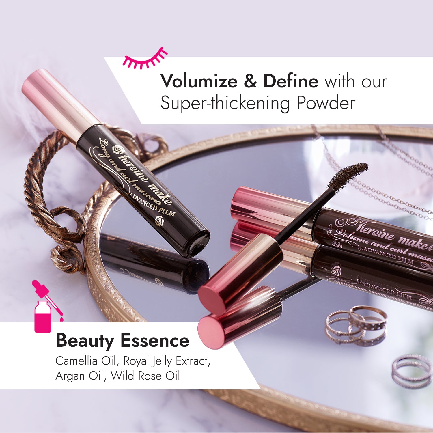 volumize & define with super-thickening powder, beauty essence
