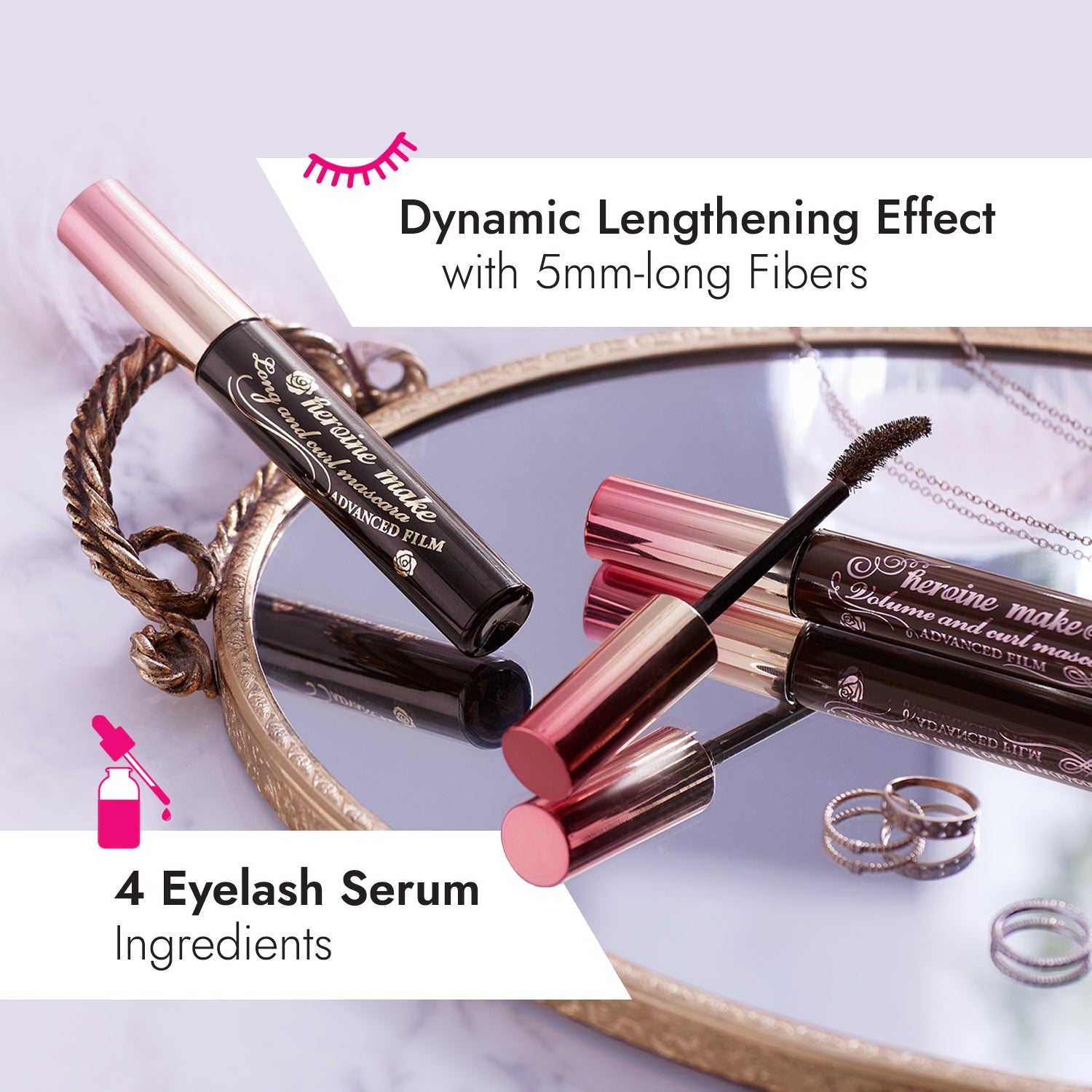 dynamic lengthening effect & 4 eyelash serum ingredients