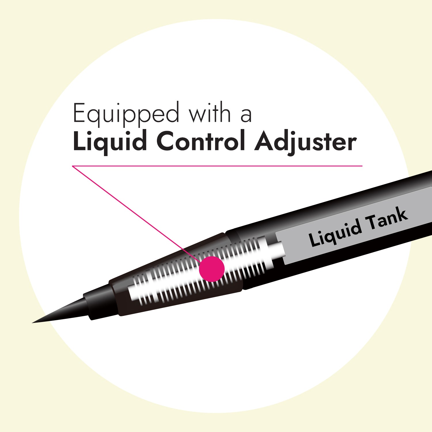 equipped with a liquid control adjuster