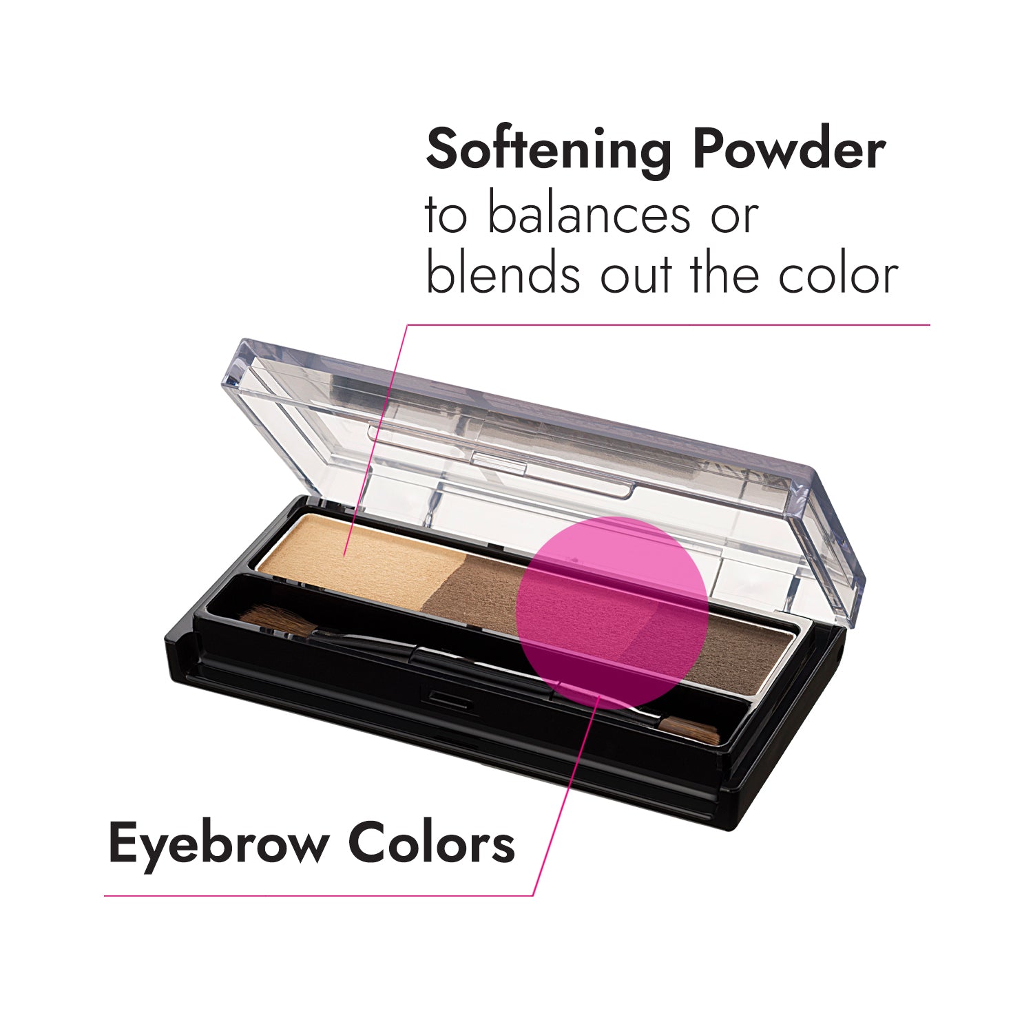 softening powder to balances or blends color