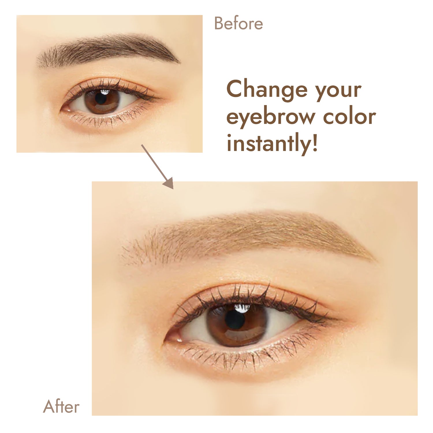 Change your eyebrow color instantly