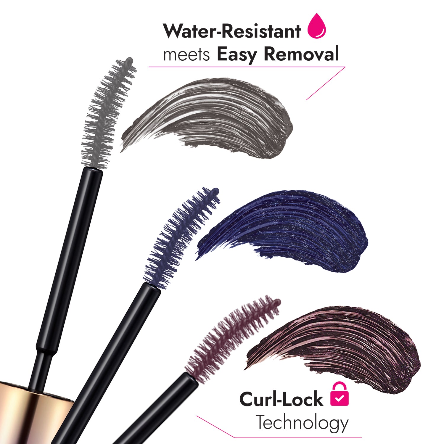 water-resistant meets easy removal, curl-lock technology